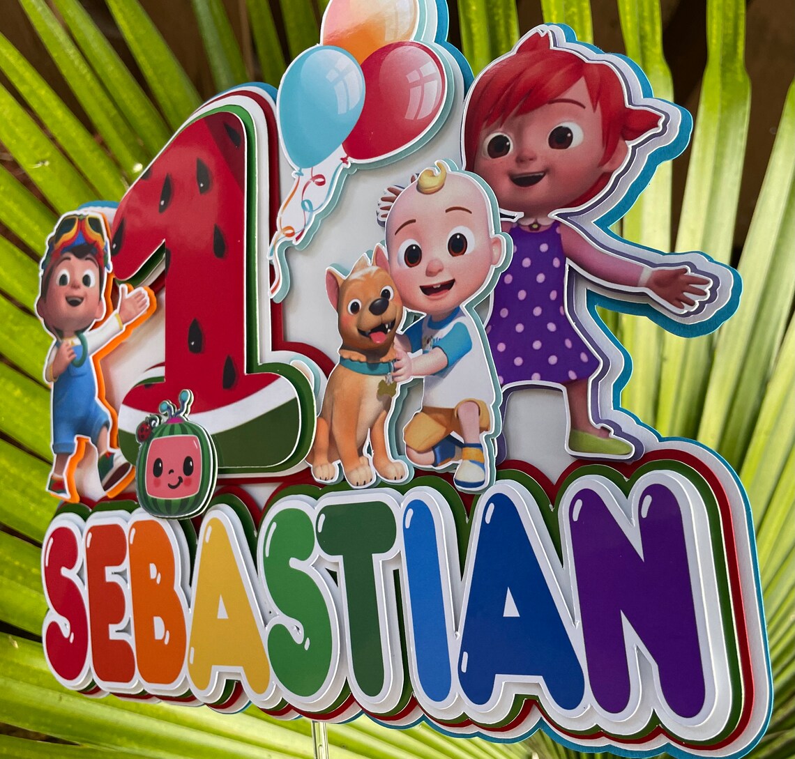 Cake Topper Colorful Topper Etsy Canada