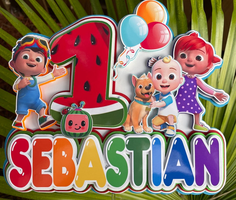 Cake Topper Colorful Topper Etsy