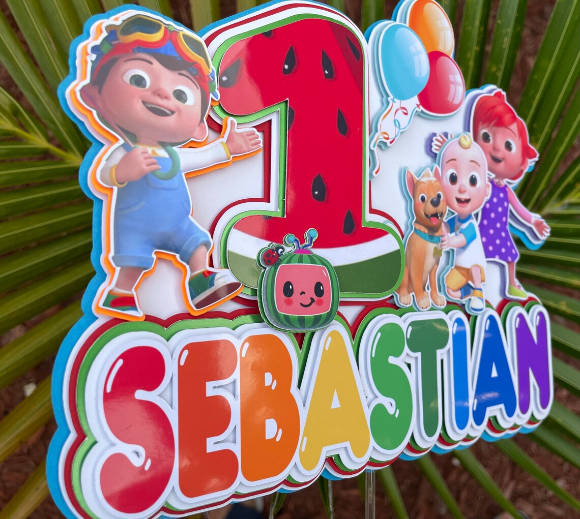 Cake Topper Colorful Topper Etsy Canada