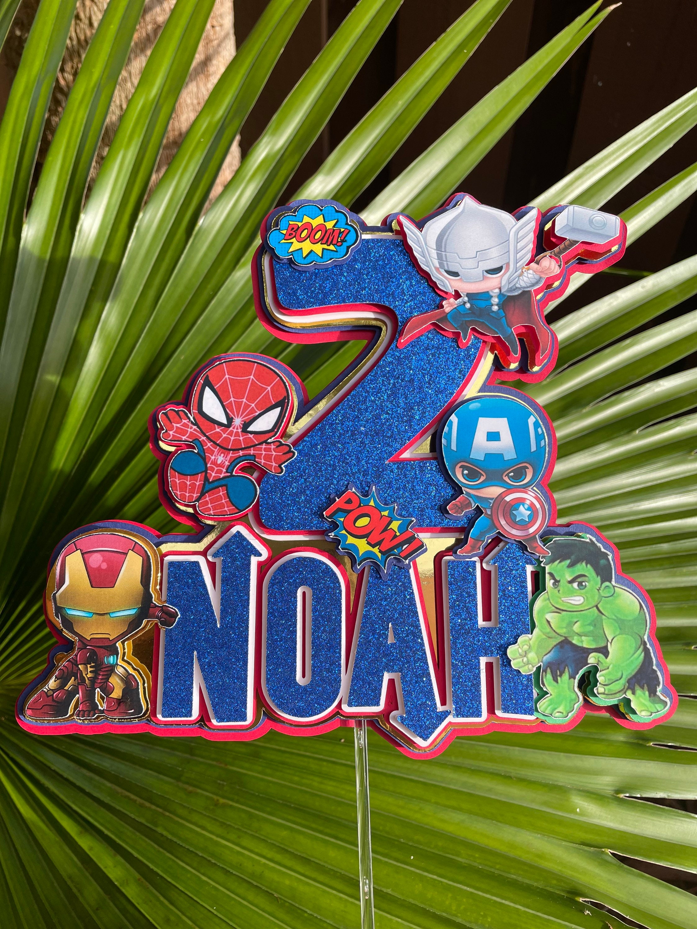 Avengers Cake Topper Iron Man Cake Topper Birthday Spiderman Etsy