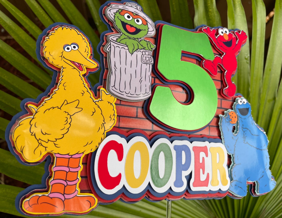 Sesame Street Cake Topper Sesame Street Cupcakes Topper - Etsy
