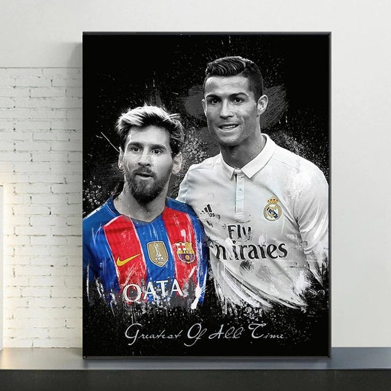 Messi and Ronaldo, Cristiano Ronaldo, GOATS, Lionel Messi, HD phone  wallpaper