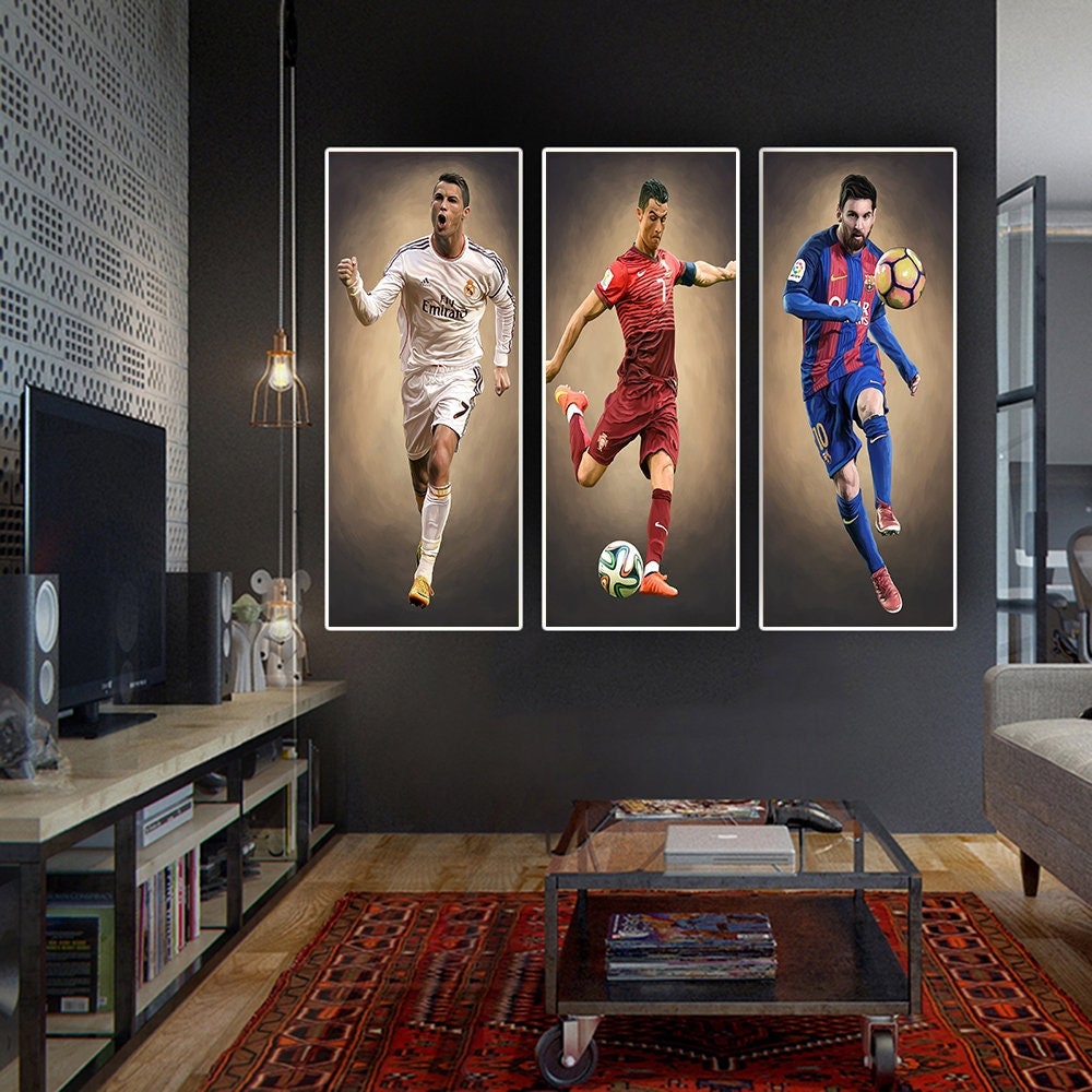 Trending Design! Ronaldo vs Messi Chess ⚽ - Clock Canvas