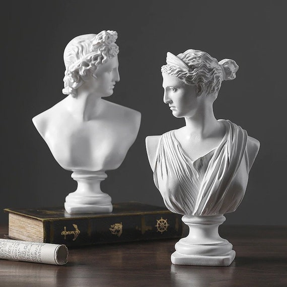 David and Venus Head Statue Home Livingroom Goddess Angel Etsy