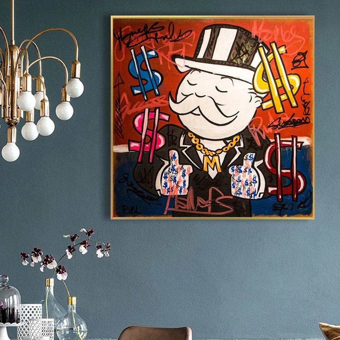 Canvas Painting Alec Monopoly Canvas Prints Picture Modular Etsy