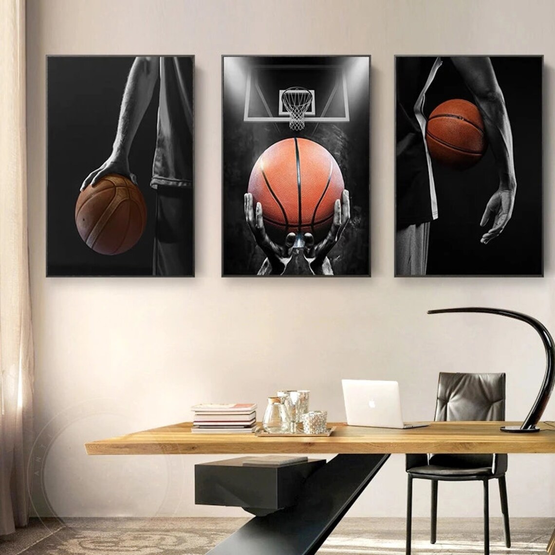 Modern Basketball Canvas Painting Sports Wall Art Etsy