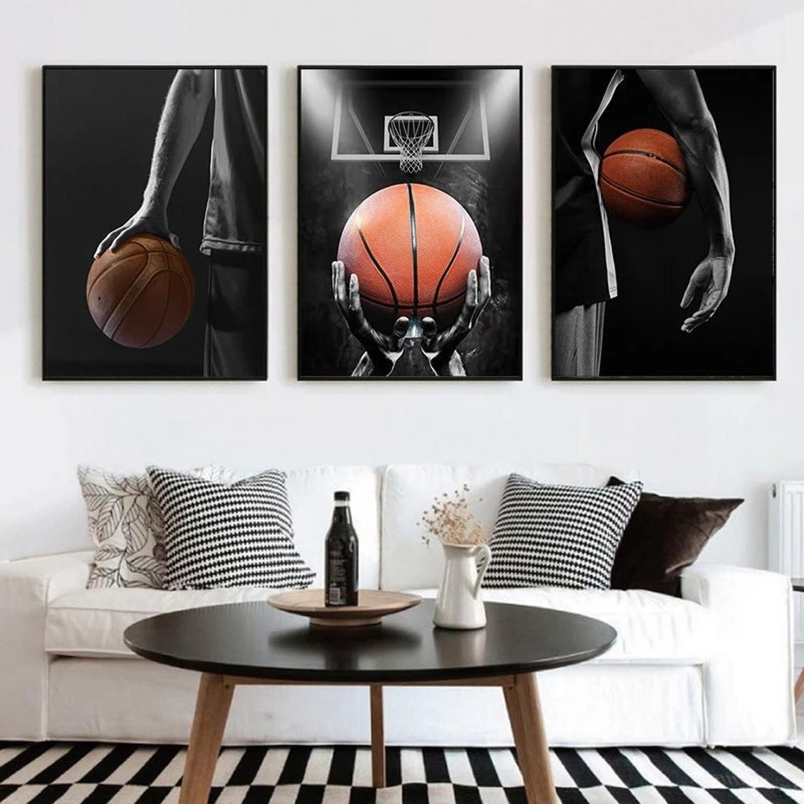 Modern Basketball Canvas Painting Sports Wall Art Etsy