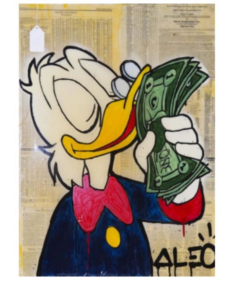 Monopoly Money Graffiti Art Canvas Painting Posters and Prints Etsy UK