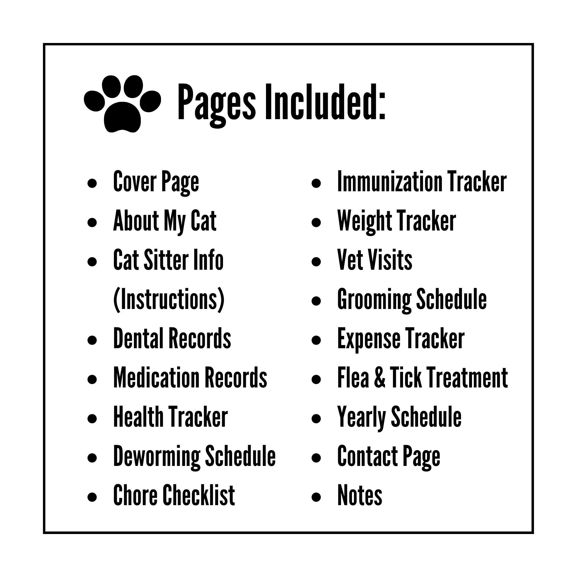 Modern, Pet Planner Printable, Pet Planner, Pet Vaccination, Pet