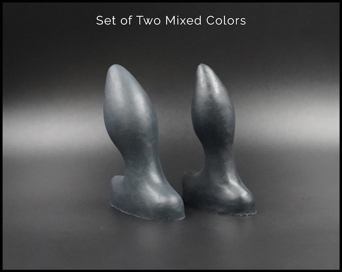 Set of Two Flicker V1 & V2 Platinum Silicone Butt Plugs (One-Off*)