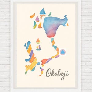OKOBOJI-AQUARELKAART (A)