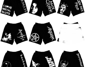 Punk Metal Goth Industrial Gym Shorts