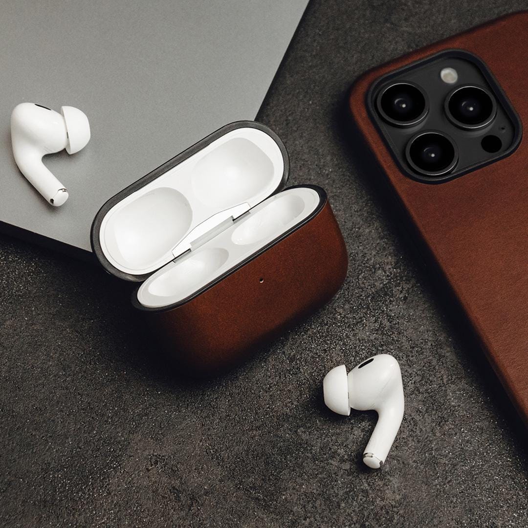 フルグレインレザー製AirPods Pro 2ケース：MagSafe衝撃保護 - Etsy 日本