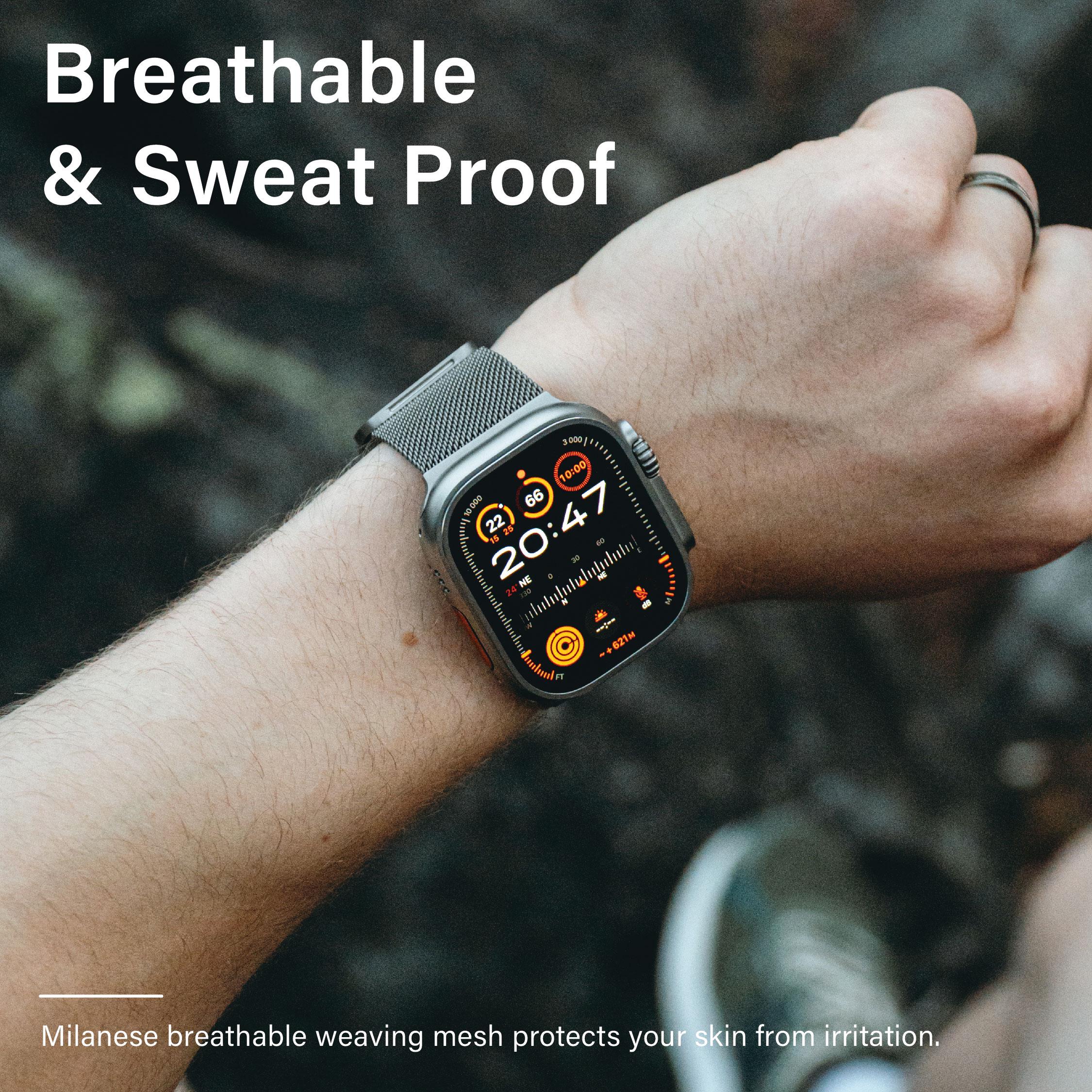 Milanese Mesh Band for Apple Watch Ultra 2 Titanium | Mesh 