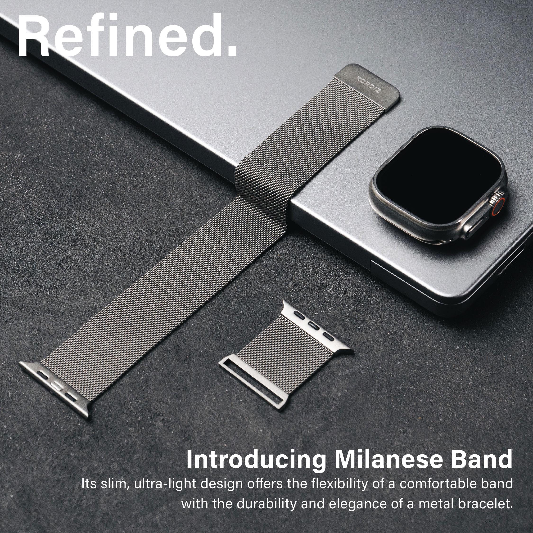 Cinturino in maglia milanese per Apple Watch Ultra 2 in titanio / Cinturino in maglia con chiusura magnetica per iWatch per Apple Watch Ultra 2 e Ultra 1 in titanio da 49 mm - Italia