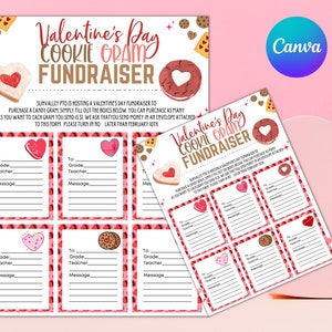 Valentine&#39;s Day Candy Gram, School Daycare Fundraiser PTA PTO Nonprofit Valentine Events, EDITABLE Candy Gram Text Phone, Printable Flyer
