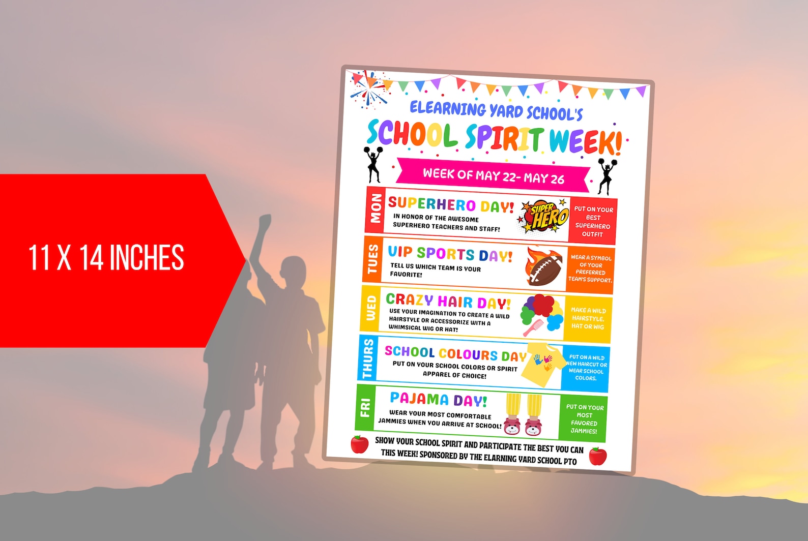 EDITABLE School Spirit Week Flyer, School Spirit Week Poster, Spirit ...