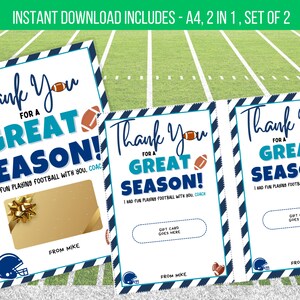 EDITIERBARE Fußballtrainer Wertschätzung Geschenkkarte, druckbare Trainer Geschenk, Trainer Anerkennung Fußball-Team Wertschätzung, Sofort Download