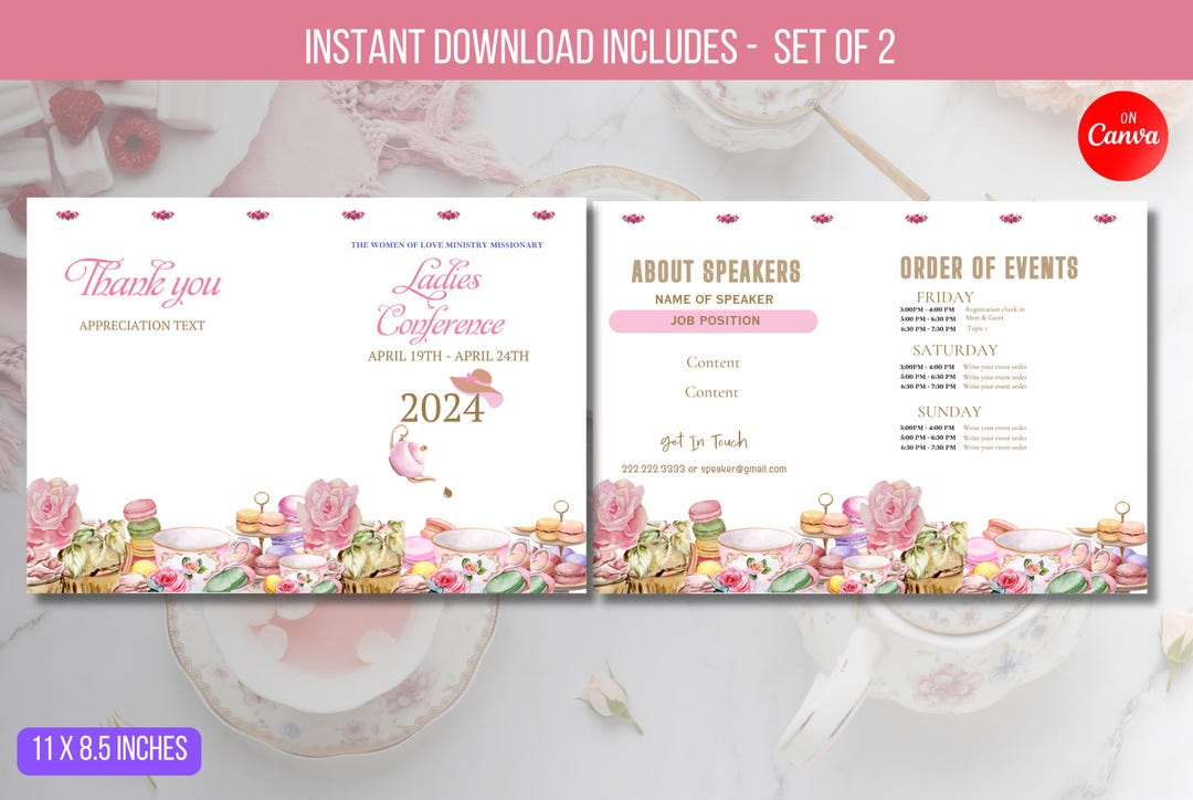 EDITABLE Ladies Tea Event Flyer Printable With Ladies Conference Event ...
