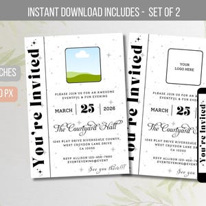EDITABLE You&#39;re Invited Invitation, Modern Business Invitation, Special Event Invitation, Business Invitation Party Invite Instant Download