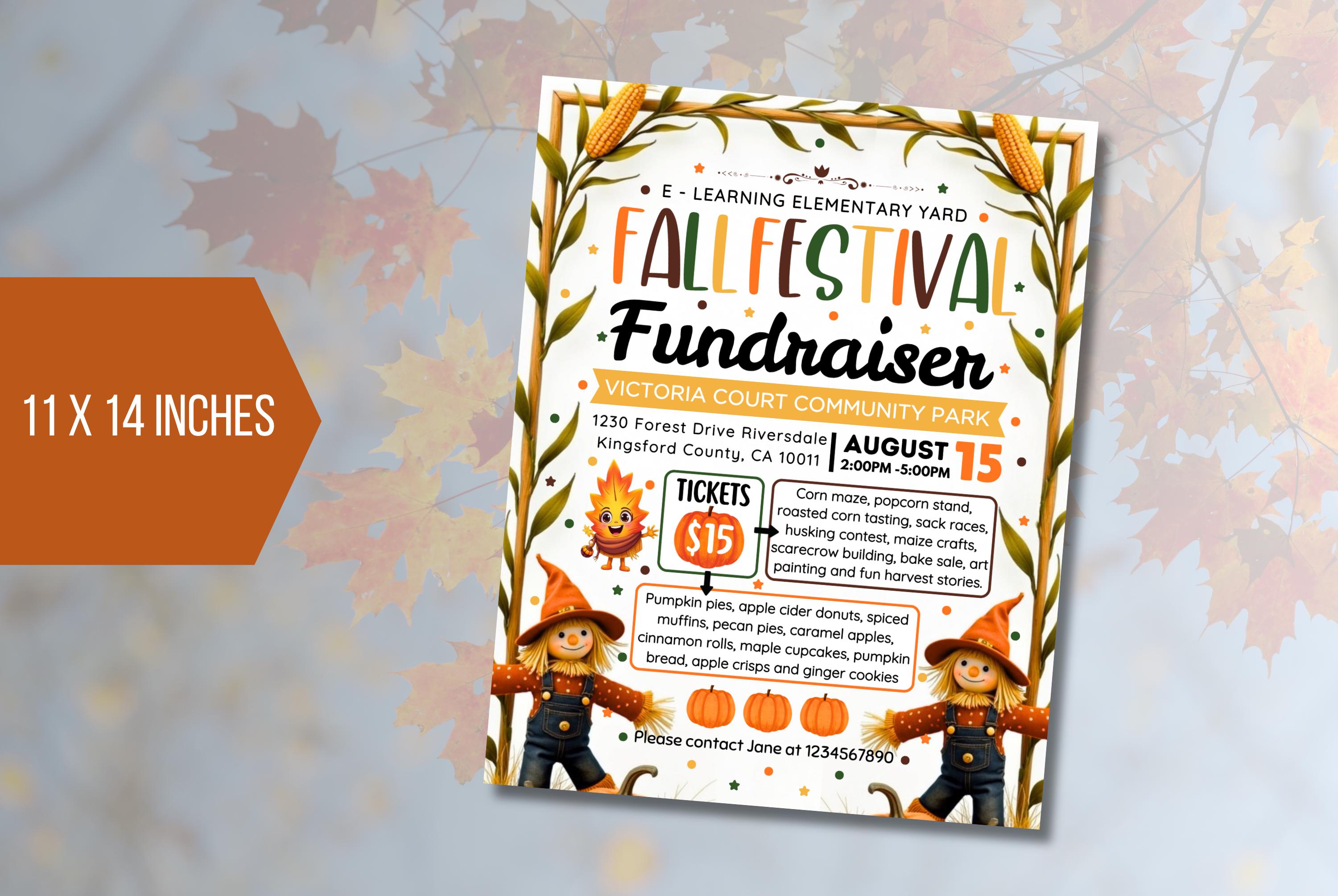 EDITABLE Fall Festival Fundraiser, With Volunteer Sign up Sheet ...
