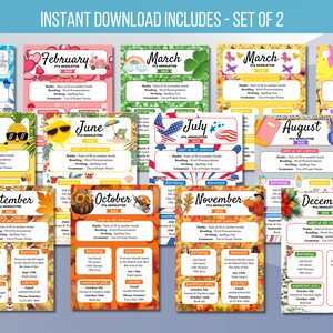 Modèle de flyer de newsletter mensuelle MODIFIABLE, lot de flyers à distribuer en classe, kit de newsletter PTO PTA, document à distribuer sur les événements scolaires