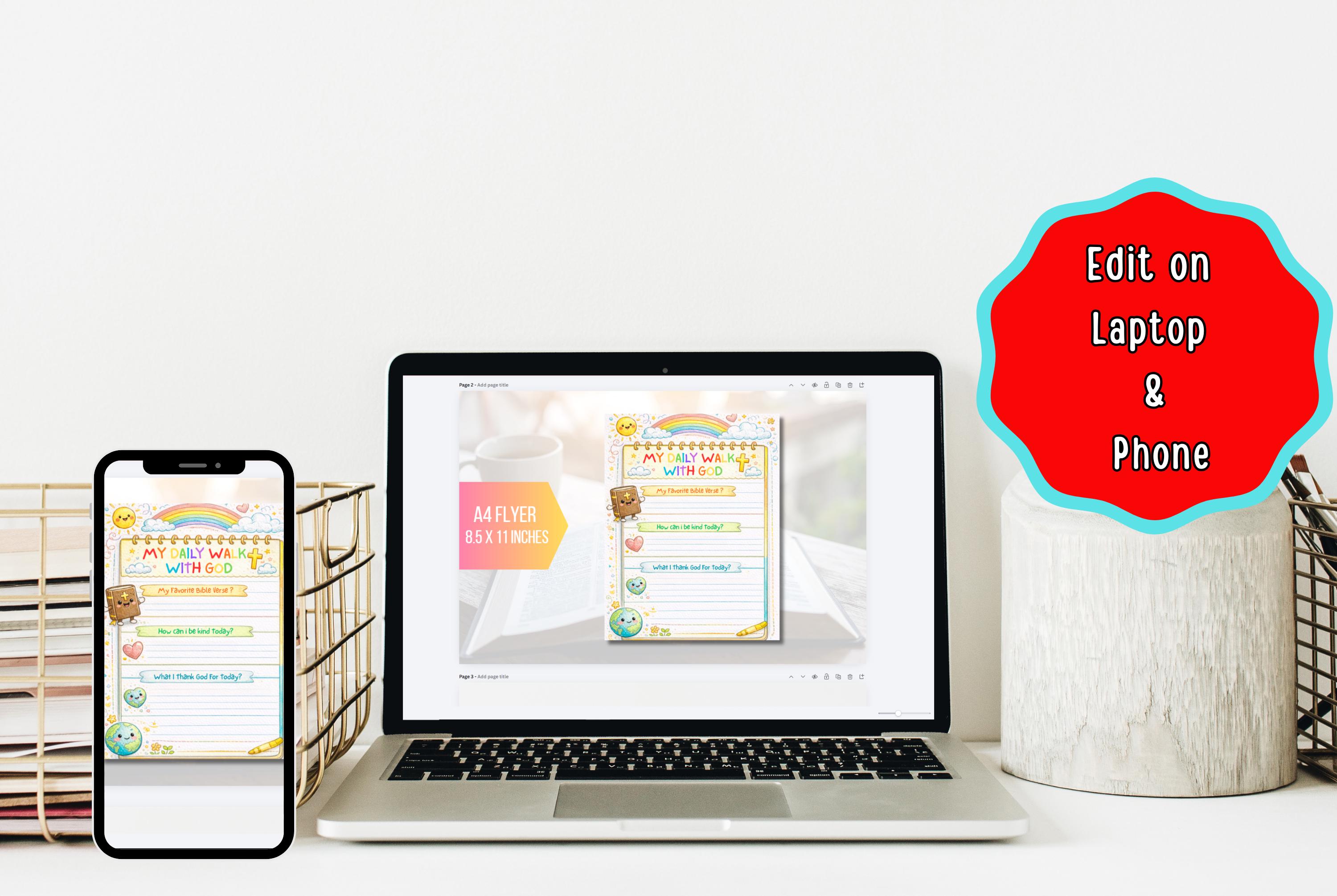 EDITABLE Bible Study for Kids - Daily Bible Study Journal for Kids and ...