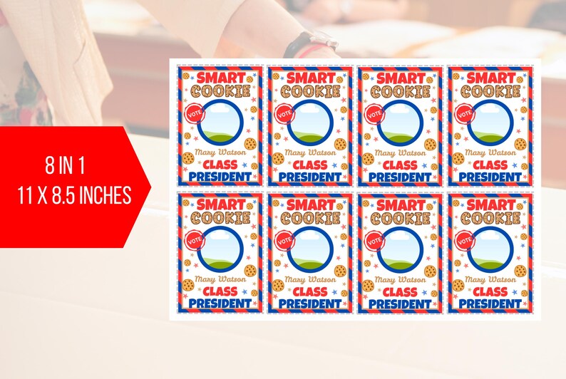 EDITABLE Presidential Campaign Poster, Smartie Cookie Poster, Class ...