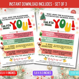 EDITABLE Join The PTO, Pto Pta Recruitment Flyer, Did You Know The Pto Pta Does That Flyer PTA, Newsletter Handout Meeting Instant Download