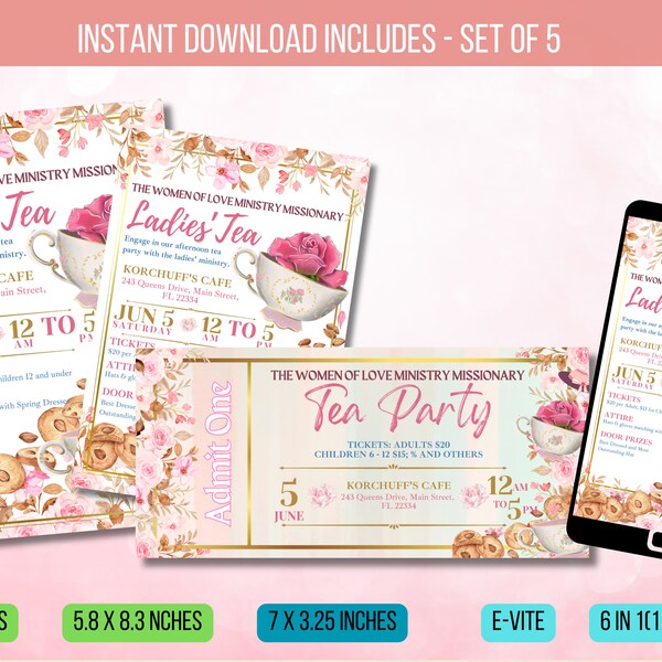 Tea Party Invite - Etsy