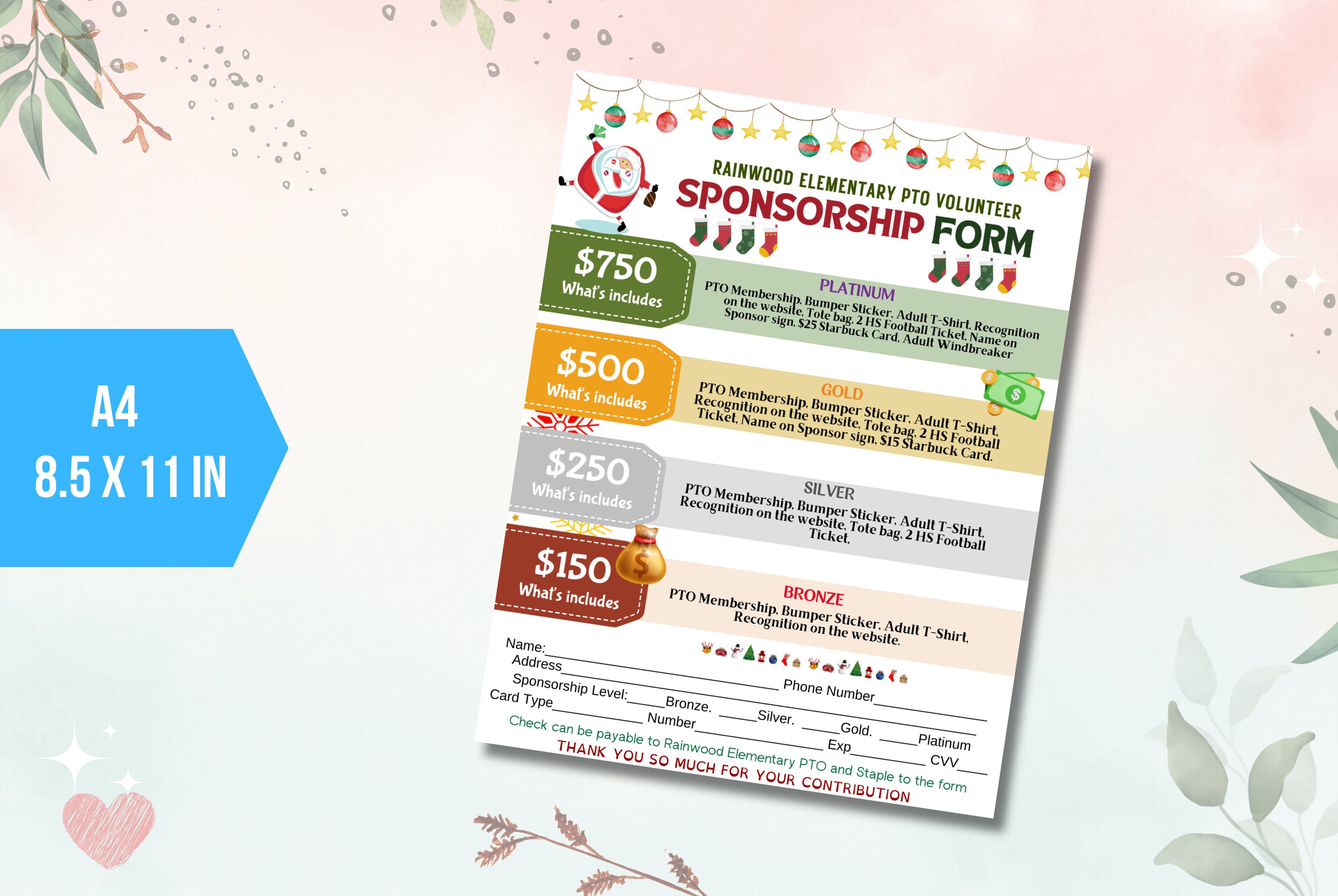 EDITABLE PTO PTA Sponsorship Flyer Join Pto/pta Parent - Etsy