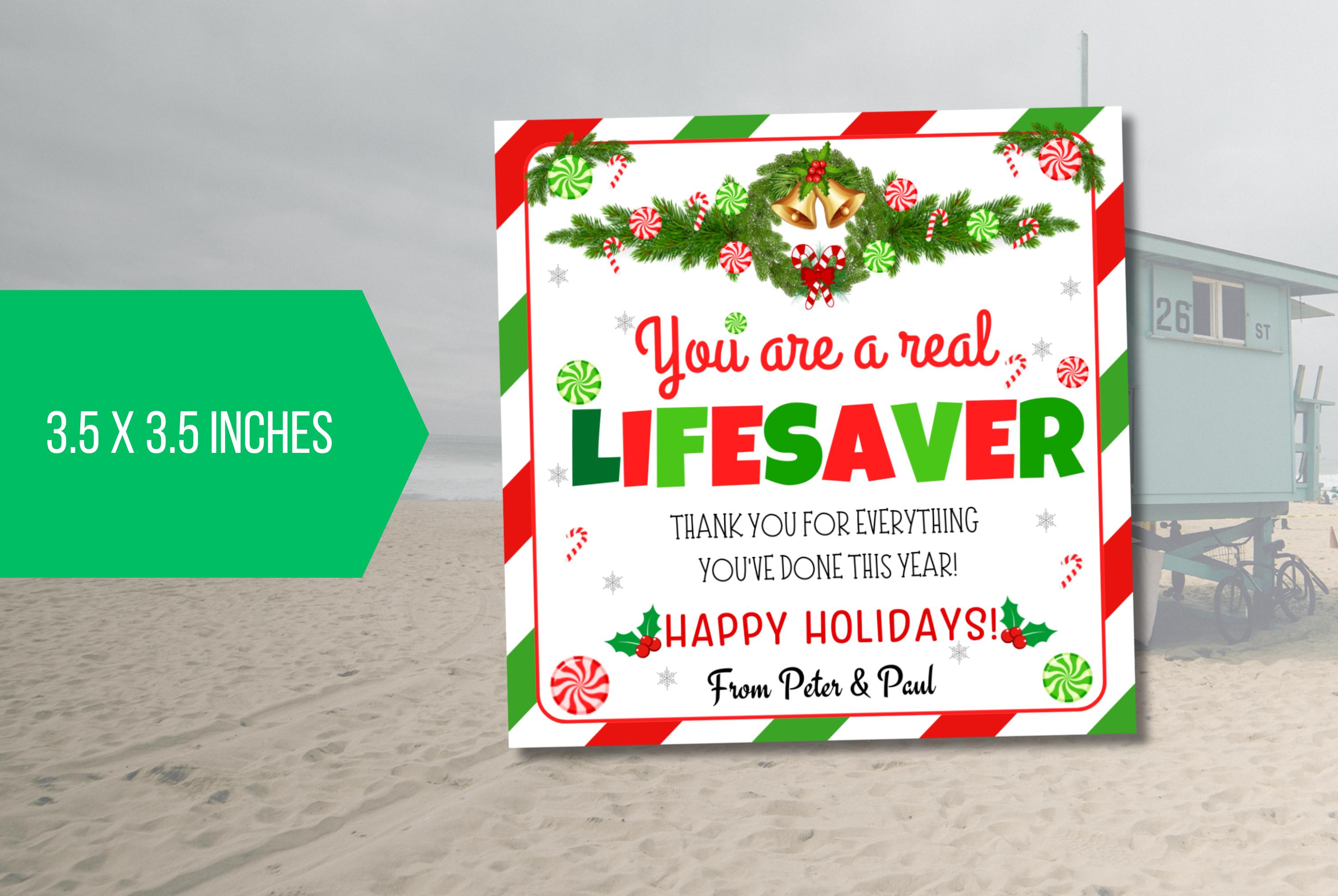 EDITABLE You Are a Real Lifesaver! Candy Gift Tag for Teachers, Staff ...