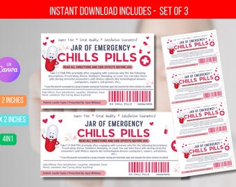 Etichetta modificabile per pillole rilassanti, regalo divertente, regalo professionale per ufficio, regalo di Natale, regalo di compleanno, regalo per il capo, etichetta stampabile per regalo di lavoro