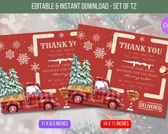 Cartello snack per fattorini MODIFICABILE, cartello per fattorini, cartello di ringraziamento per fattorini, regalo per fattorini, download immediato