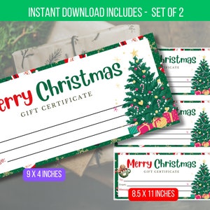 EDITABLE Gift Certificate Template Flyer, Printable Gift Voucher, Christmas Gift, Gift item Gift Card Digital Template Instant Download