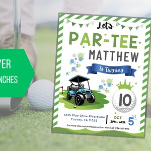 EDITABLE Let's Par-tee Birthday Invitation, Birthday Party Invite, Boy ...