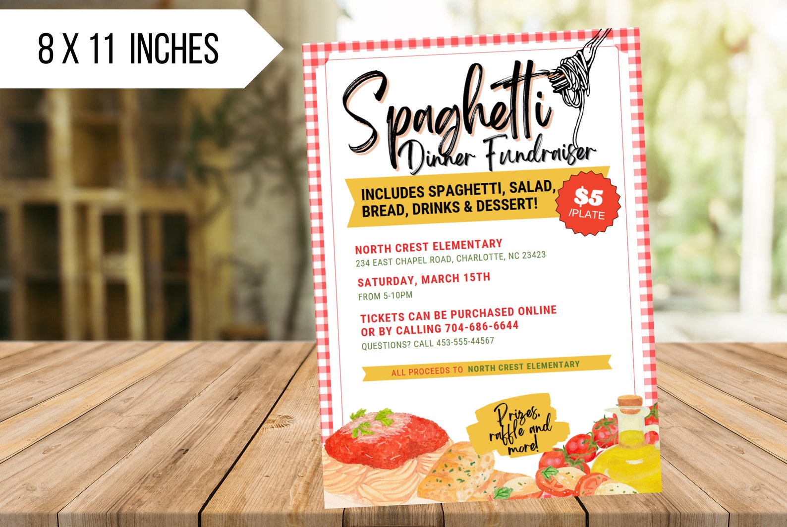 Spaghetti String Event Editable Spaghetti Fundraiser Invitation Flyer Digital School Event ...