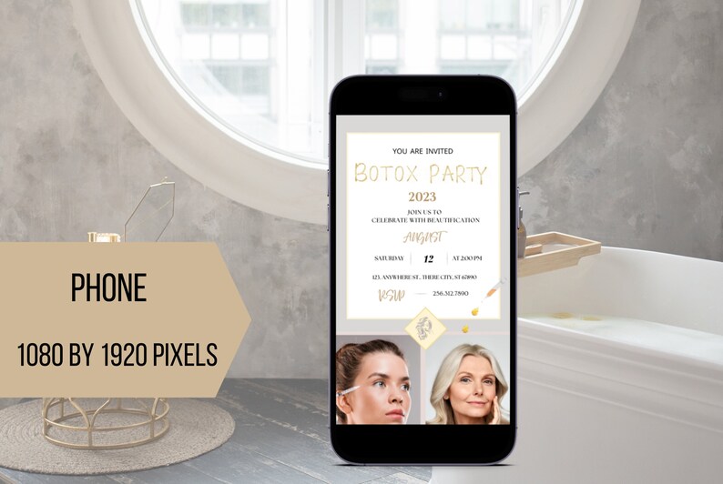 Botox Party Example EDITABLE Botox Party Flyer, Botox Party Invitation, Botox Party Invite ...