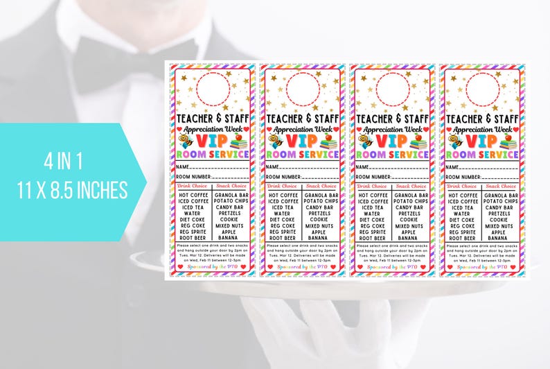 EDITABLE Teacher Appreciation Week VIP Door Label, Teacher and Staff ...