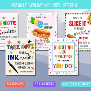 EDITABLE Thank You Gift Tags Package, Personalized Gift Tags Teacher Staff Appreciation Gift Tag, School Supplies, Pto Pta Instant Download