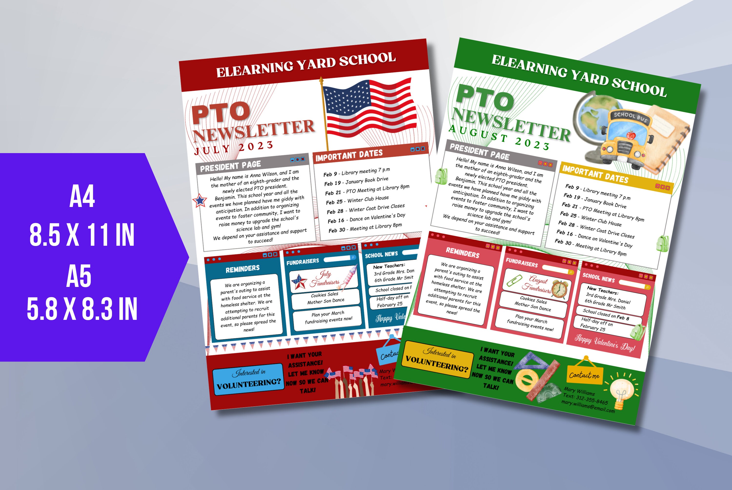 EDITABLE Monthly Newsletter Template Bundle, Classroom Printable ...