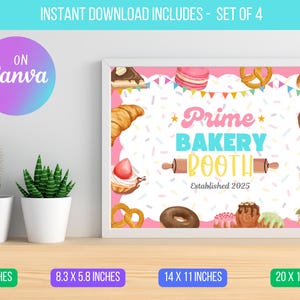 Plantilla editable de señalización para panadería, pastelería, letrero comercial de madera, letrero de bienvenida, letrero de tienda exterior, letrero de marca (descarga instantánea)