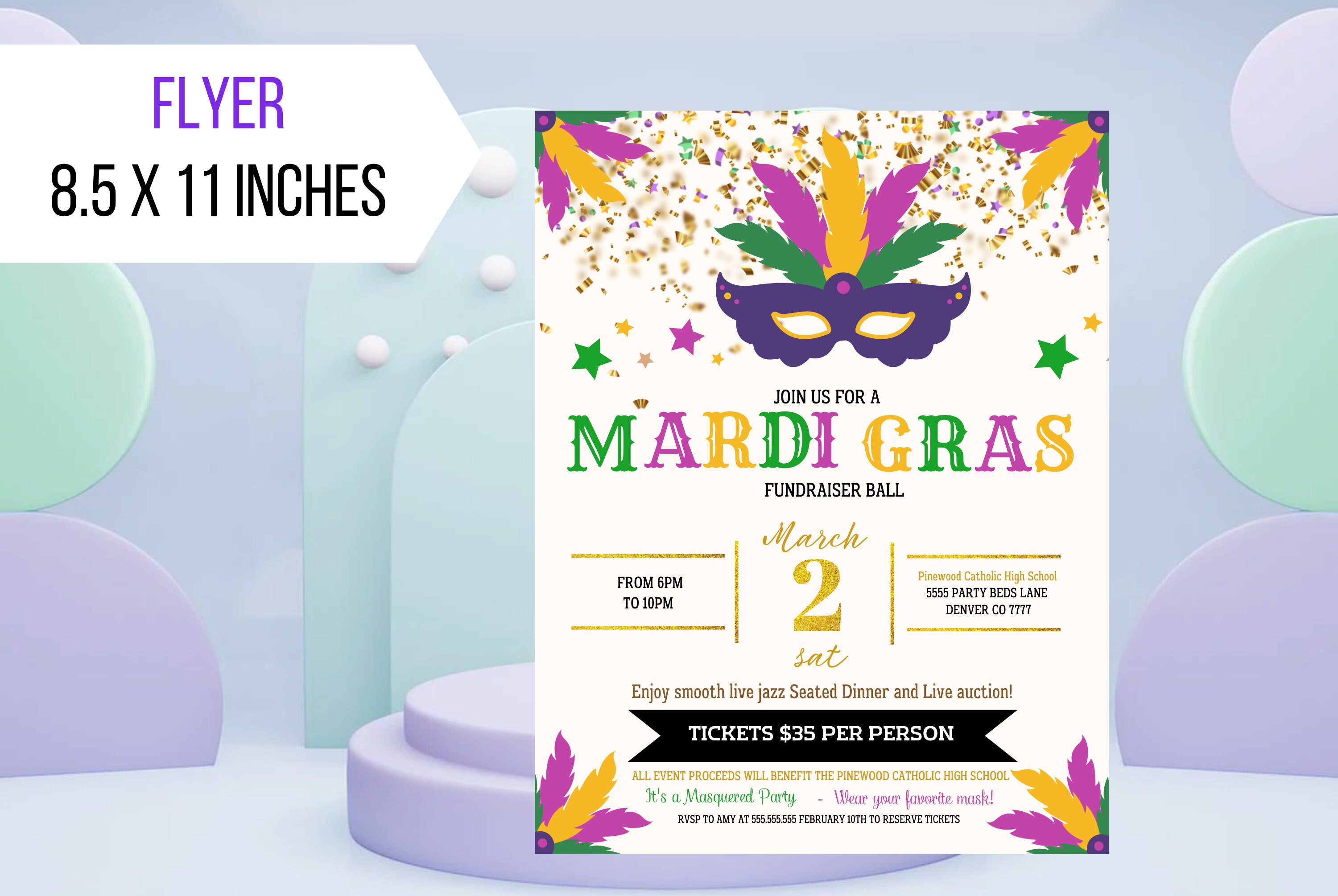 mardi gras themed fundraiser