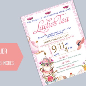 Ladies Tea Event Flyer Printable With Ladies Conference Event, Brunch ...