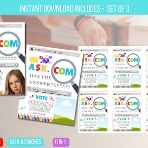 EDITABLE Homecoming Ask Me Poster, Homecoming Campaign, Vote for me, Class Treasurer Council Campaign Poster Template, Instant Download