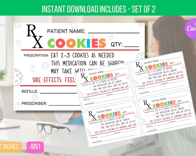 Printable Rx Label for Cookie 