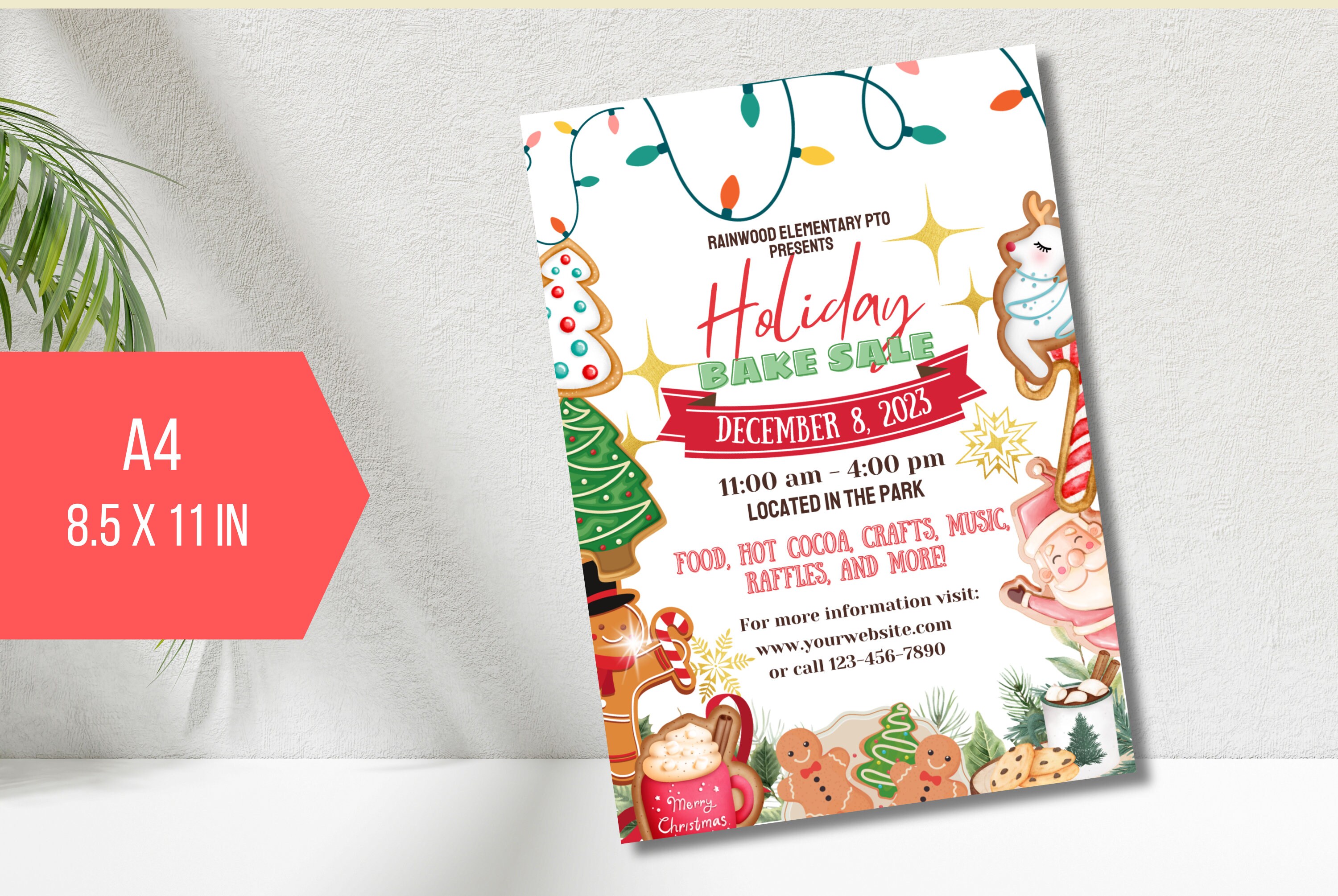 EDITABLE Holiday Bake Sale Flyer Template Printable Bake Sale - Etsy