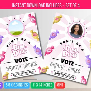 EDITABLE Don&#39;t be dum poster Poster, Dont Blow it Class Campaign President, High School Student Council Campaign Poster, Instant Download
