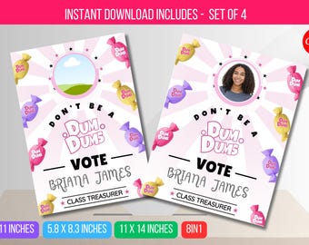 EDITABLE No seas tonto Cartel, No lo arruines Campaña del presidente de la clase, Cartel de la campaña del consejo estudiantil de la escuela secundaria, Descarga instantánea