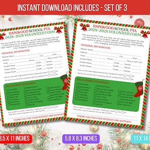 EDITABLE PTA PTO Volunteer Form, Pto/pta Parent Volunteer Sign Up Form Template, Newsletter Instant Download, Back to School Recruitment
